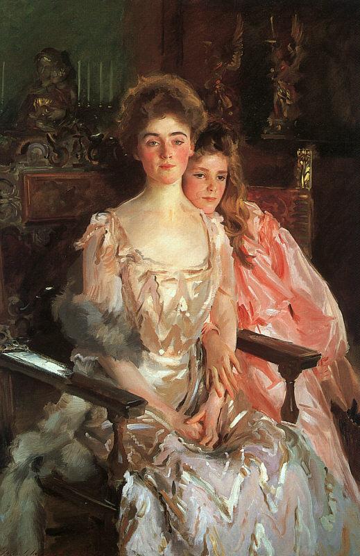 John Singer Sargent Mrs Fiske Warren her Daughter Rachel oil painting picture